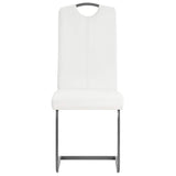 Vidaxl eetkamerstoelen 2 st kunstleer wit