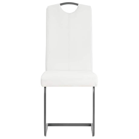 Vidaxl eetkamerstoelen 2 st kunstleer wit