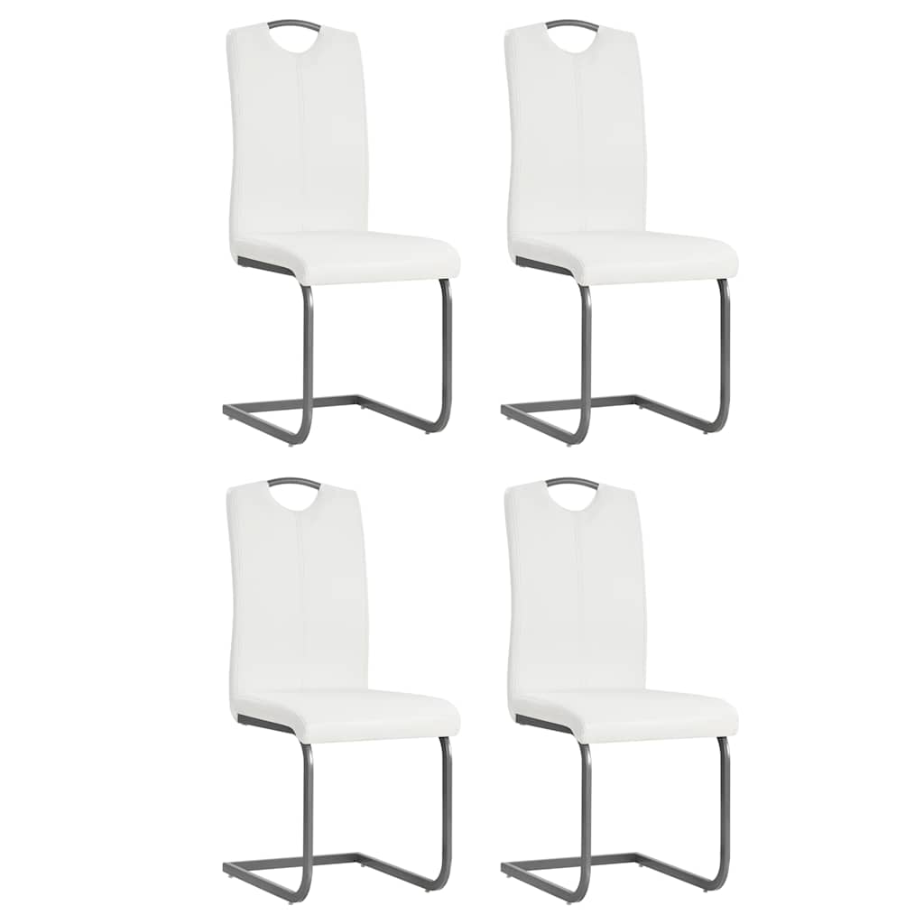 Vidaxl eetkamerstoelen 4 st kunstleer wit