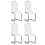 Vidaxl eetkamerstoelen 4 st kunstleer wit