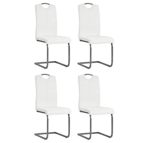 Vidaxl eetkamerstoelen 4 st kunstleer wit