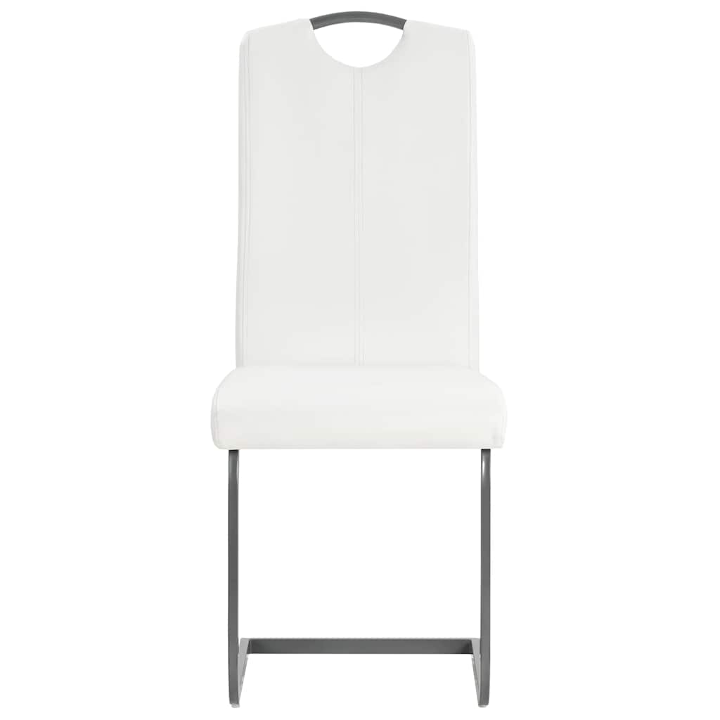 Vidaxl eetkamerstoelen 4 st kunstleer wit