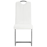 Vidaxl eetkamerstoelen 4 st kunstleer wit