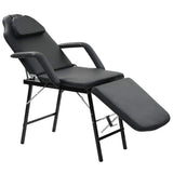 VIDAXL -Behandlungsstuhl für Gesicht 185x78x76 cm künstliches Leder schwarz