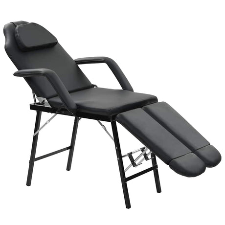 Vidaxl Gesichtsbehandlung Stuhl tragbar 185x78x76 cm künstliches Leder Schwarz
