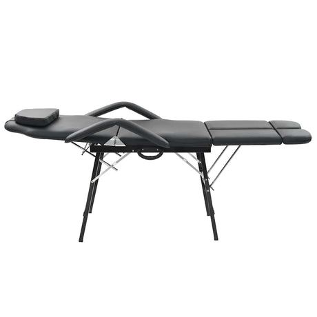 Vidaxl Gesichtsbehandlung Stuhl tragbar 185x78x76 cm künstliches Leder Schwarz