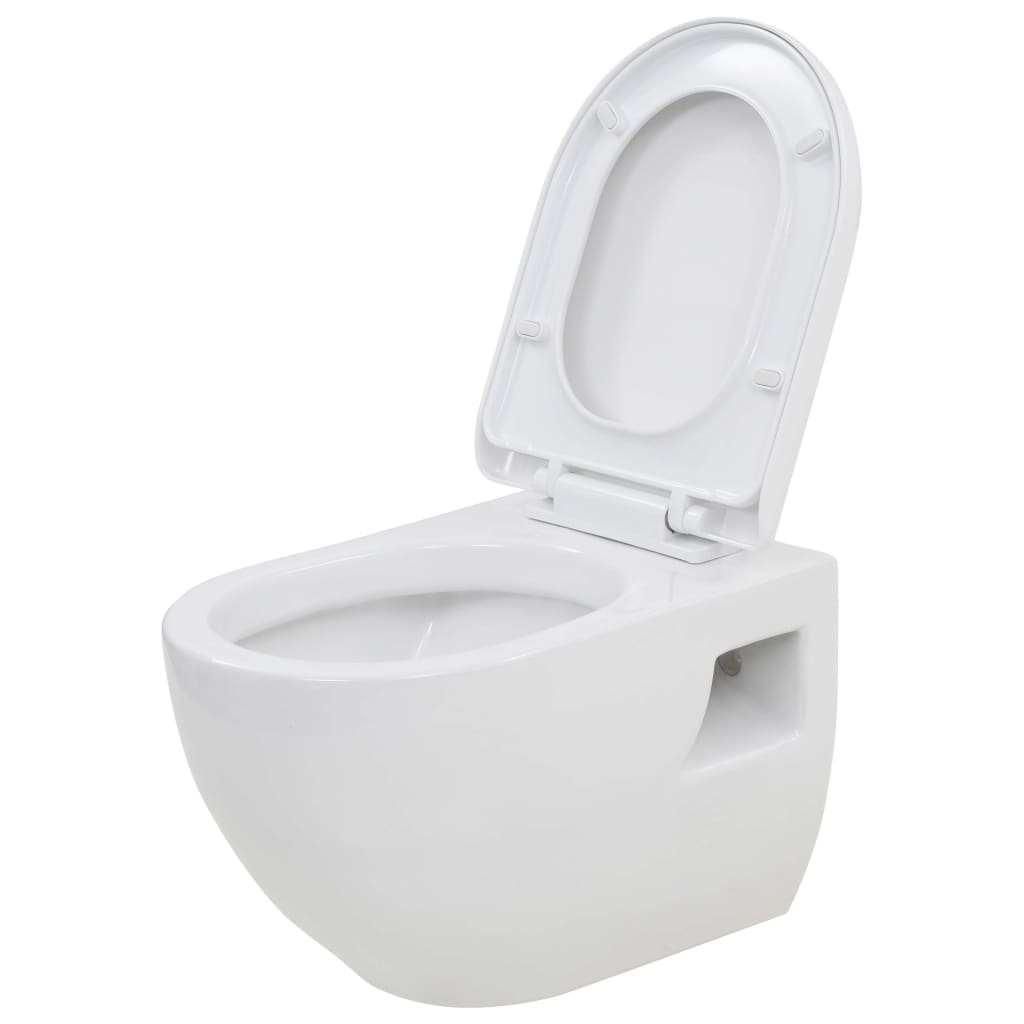 Vidaxl Wall Toalet Keramic White