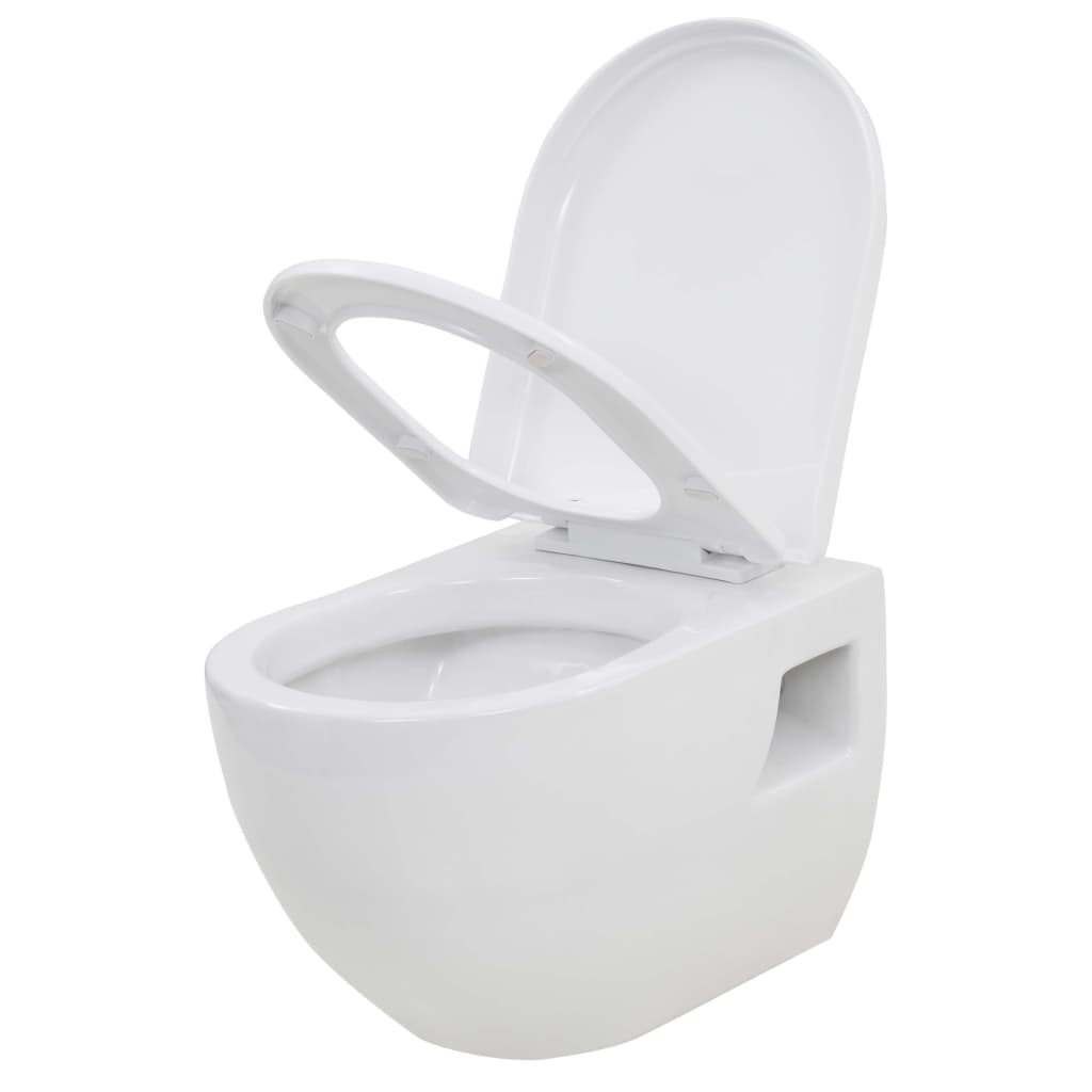 Vidaxl Wall Toalet Keramic White