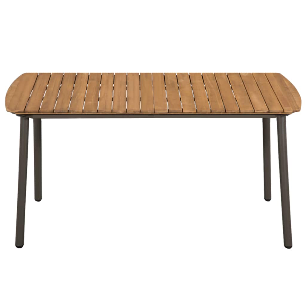 Vidaxl tuintafel 150x90x72 cm massief acaciahout en staal