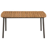 Vidaxl tuintafel 150x90x72 cm massief acaciahout en staal