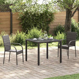 Vidaxl tuinstoelen stapelbaar 2 st poly rattan bruin