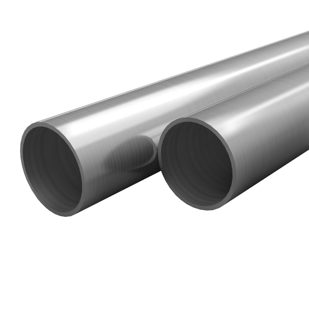 Vidaxl -Röhrchen um V2A 2 m Ø42x1.8mm Edelstahl 2 STs