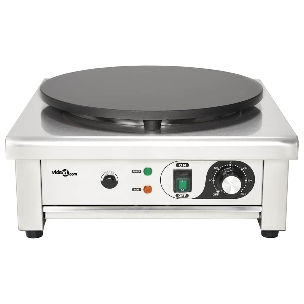 VidaXL elektrischer Crêpes-Maker mit Auffangschale 40 cm 3000 W