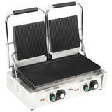 VidaXL Paninigrill doppelt gerillt 3600 B 57x30,5x20 cm