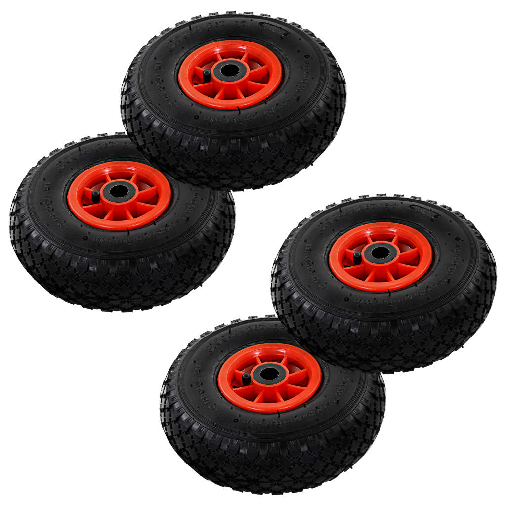 Vidaxl Hand Truck Wheels 4 szt. 3,00-4 (245x82) gumowa