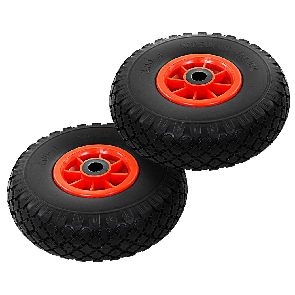 Vidaxl Hand Truck Wheels 3.00-4 (260x85) Solid PU 2 szt.