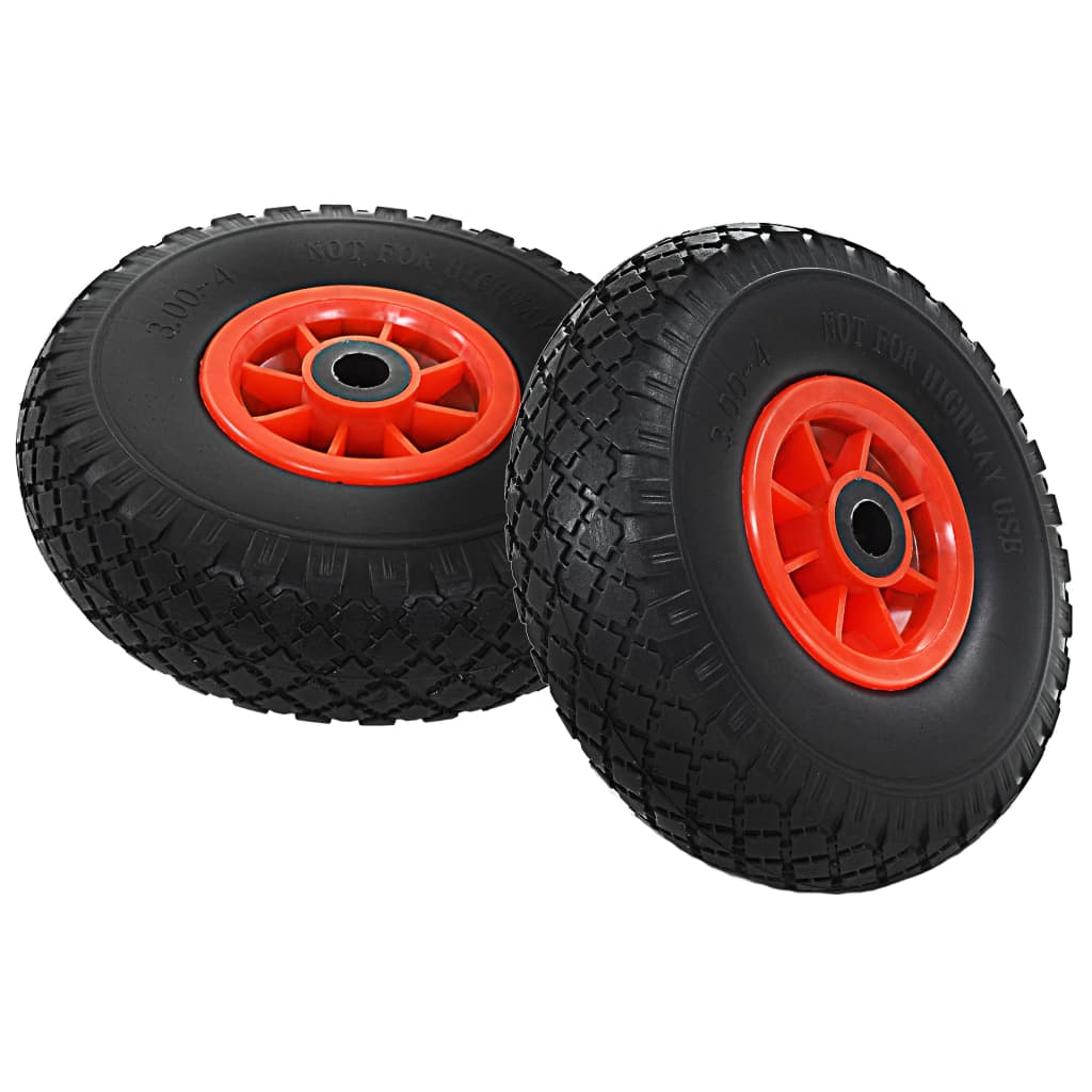 Vidaxl Hand Truck Wheels 3.00-4 (260x85) Solid PU 2 szt.