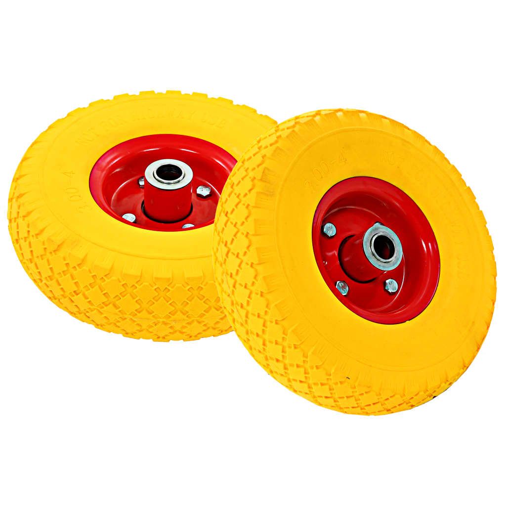 Vidaxl Hand Truck Wheels 4 stk 3,00-4 (245x82) Solid PU