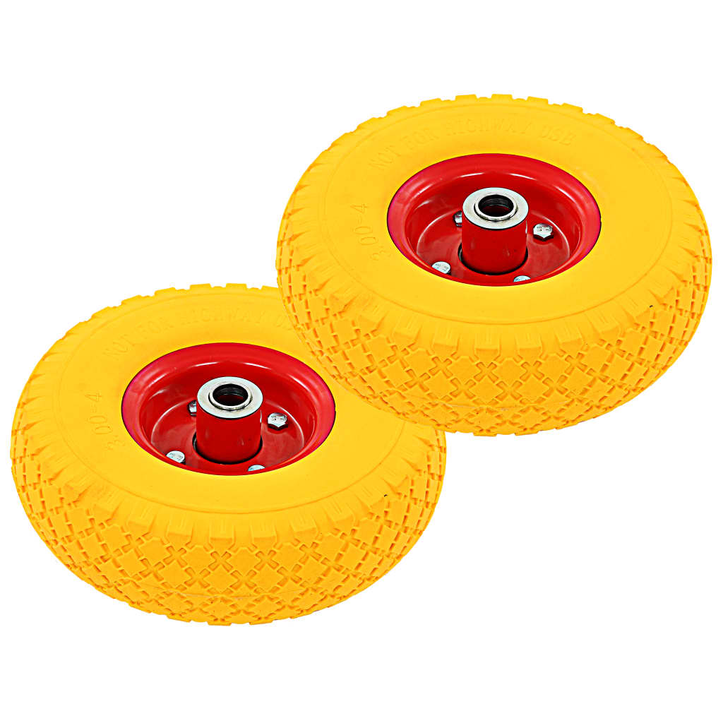 Vidaxl Hand Truck Wheels 4 stk 3,00-4 (245x82) Solid PU