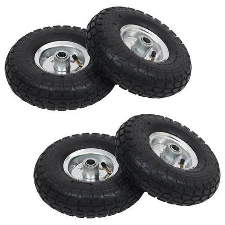 VIDAXL-Handwagenräder 4.10 3.50-4 (260 x 83) Gummi 4 Stcs
