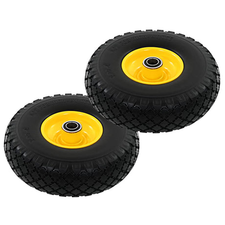 VIDAXL-Handwagen Räder 3.00-4 (260 x 85) Solid PU 2 PCs