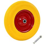 Vidaxl-Schubkarreen mit Achse 4,00-8 390 mm fester PU