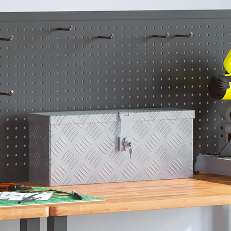 Vidaxl Aluminiumbox 48.5x14x20 cm silberfarben
