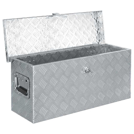Vidaxl Aluminiumbox 76,5 x 26,5 x 33 cm silberfarben