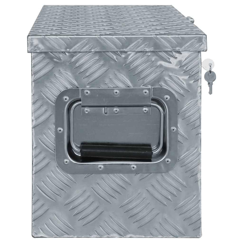 Vidaxl Aluminium Box 76.5x26.5x33 cm srebrny kolor