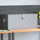 Vidaxl Aluminiumbox 76,5 x 26,5 x 33 cm silberfarben