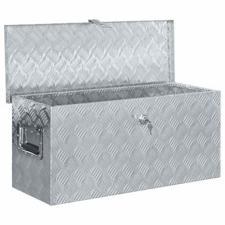 Vidaxl Aluminiumbox 80x30x35 cm Silberfarbe