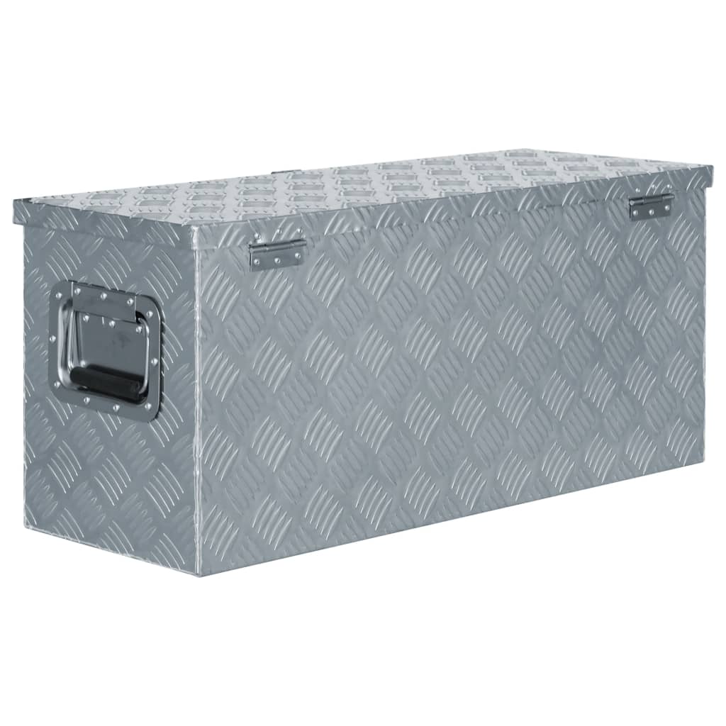 Vidaxl Aluminum box 80x30x35 cm silver colored