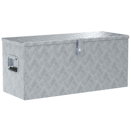 VIDAXL -Speicherbox 90.5x35x40 cm Aluminium Silber gefärbt