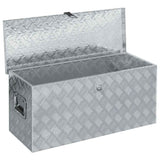VIDAXL -Speicherbox 90.5x35x40 cm Aluminium Silber gefärbt