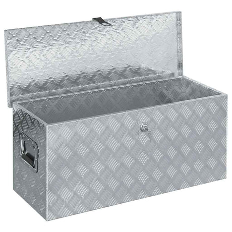 VIDAXL -Speicherbox 90.5x35x40 cm Aluminium Silber gefärbt