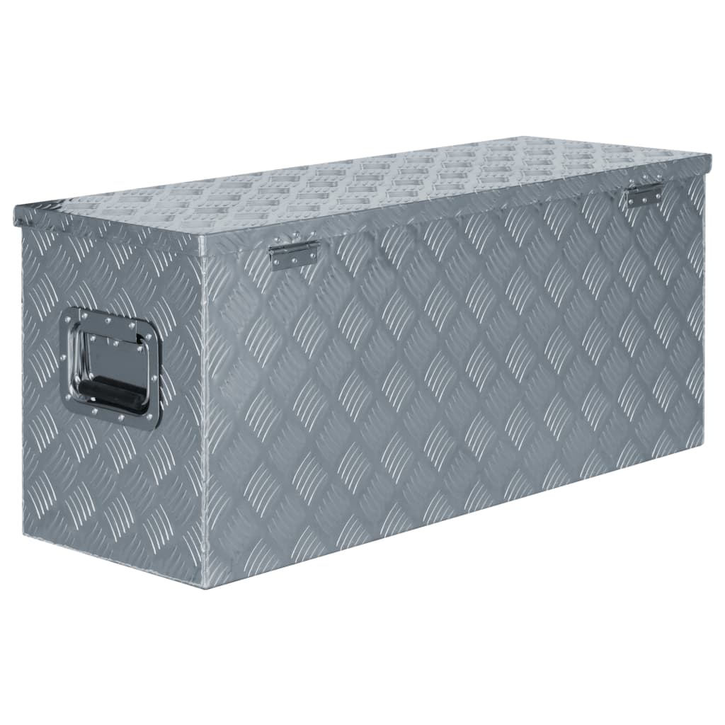 Vidaxl Storage box 90.5x35x40 cm aluminum silver colored