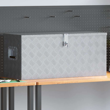 VIDAXL -Speicherbox 90.5x35x40 cm Aluminium Silber gefärbt