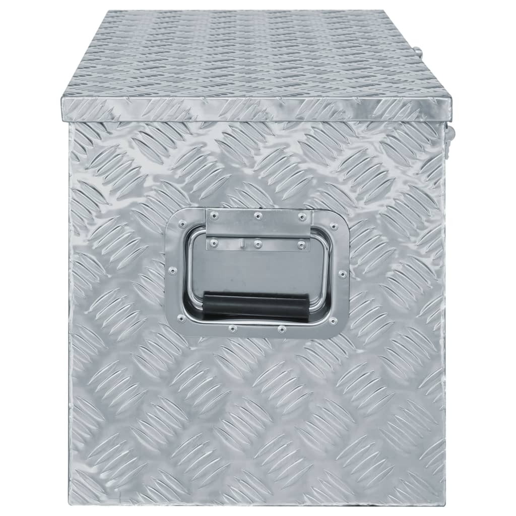 Vidaxl Box in alluminio 110.5x38.5x40 cm di colore argento