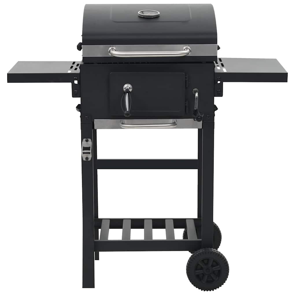 Vidaxl Kolgrill med underplank Black