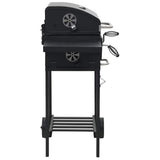 VIDAXL -Holzkohlegrill mit Underplank Black
