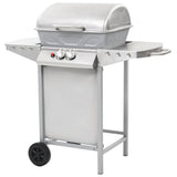 Vidaxl Gasbarbecue und Grill mit 2 Kochzonen Edelstahl Silber