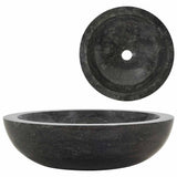 Vidaxl Sink 40x12 cm Marmor Schwarz