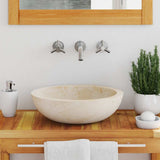 VIDAXL SINACK 40x12 cm Marmorcreme