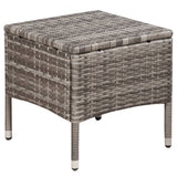 Vidaxl 3-delige bistroset poly rattan grijs