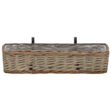 Vidaxl Balkon 2 PCs 60 cm Weiden mit PE -Futter