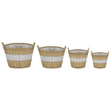 Vidaxl -Pflanzer erhöhten 4 -St. Wicker mit PE -Futter