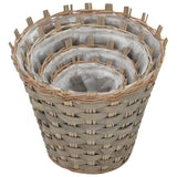 Les planteurs Vidaxl ont relevé 4 ST Wicker avec doublure PE