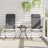 VIDAXL CAMPSITETSTAIL 2 PCS FALTING ALUMINUM GRAY