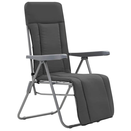 Vidaxl tuinstoelen met kussen inklapbaar 2 st grijs
