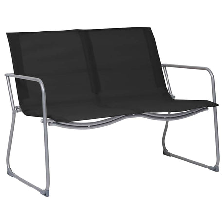 Vidaxl 4-delige loungeset stof en staal zwart